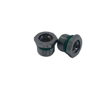 bushing, 9/16-18 UNF male to 3/8-24 UNF female